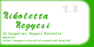 nikoletta megyesi business card